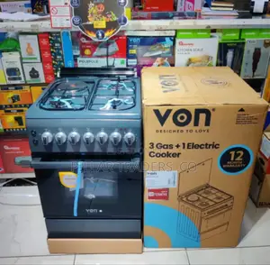 Von 3 Gas + 1 Electric Cooker – 50×60 Cm