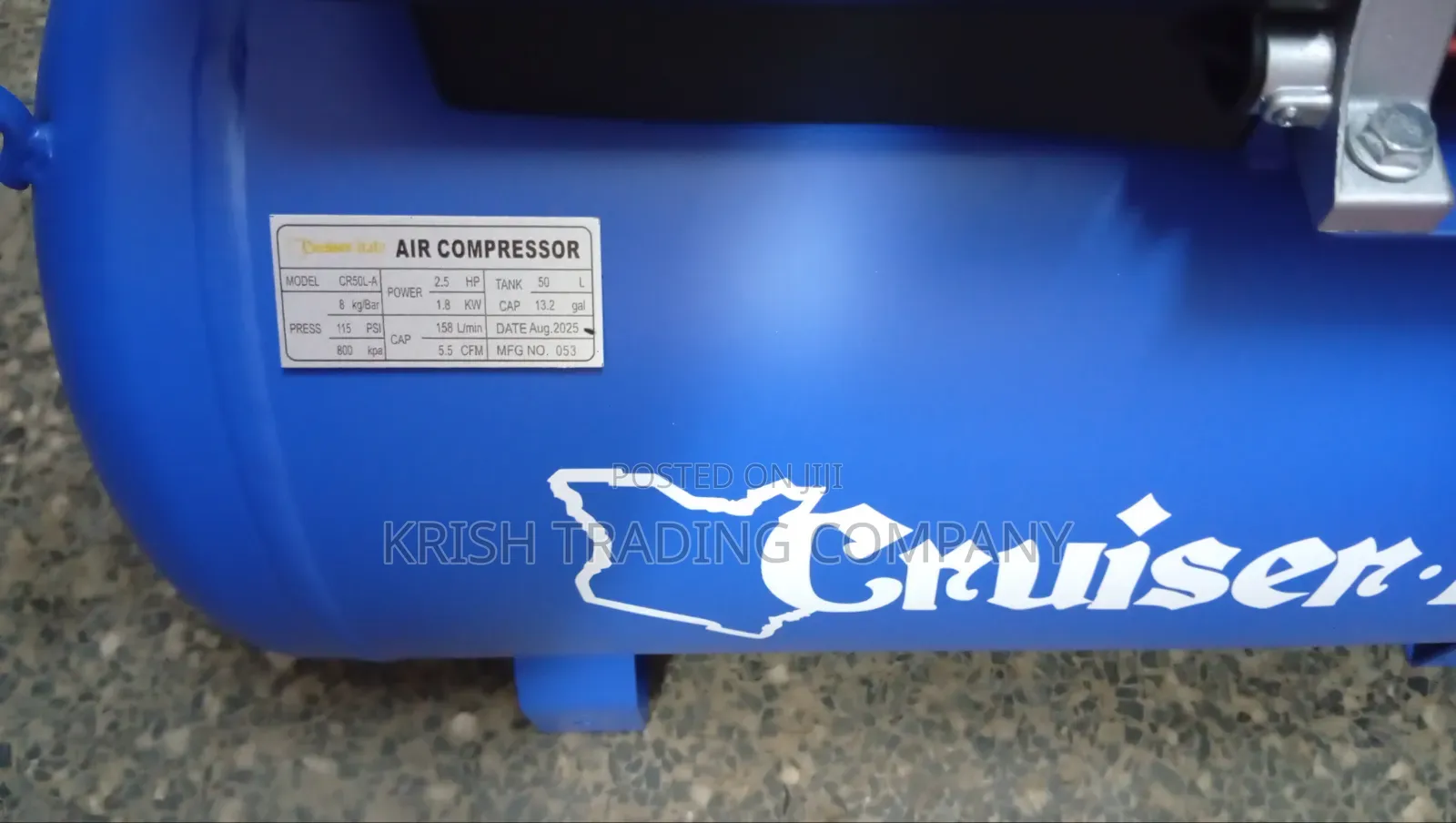 50l Cruise Italy 2.5hp Air Compressor | Heavy Duty Electric Compressor