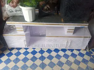 Gold White Marble Tv Stand