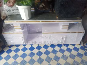 Gold White Marble Tv Stand