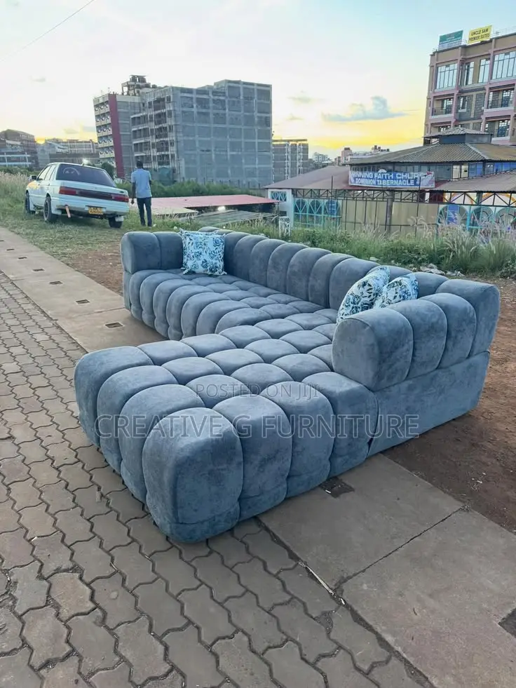 7-Seater L-Shaped Sofa – Bubble Design Elegance