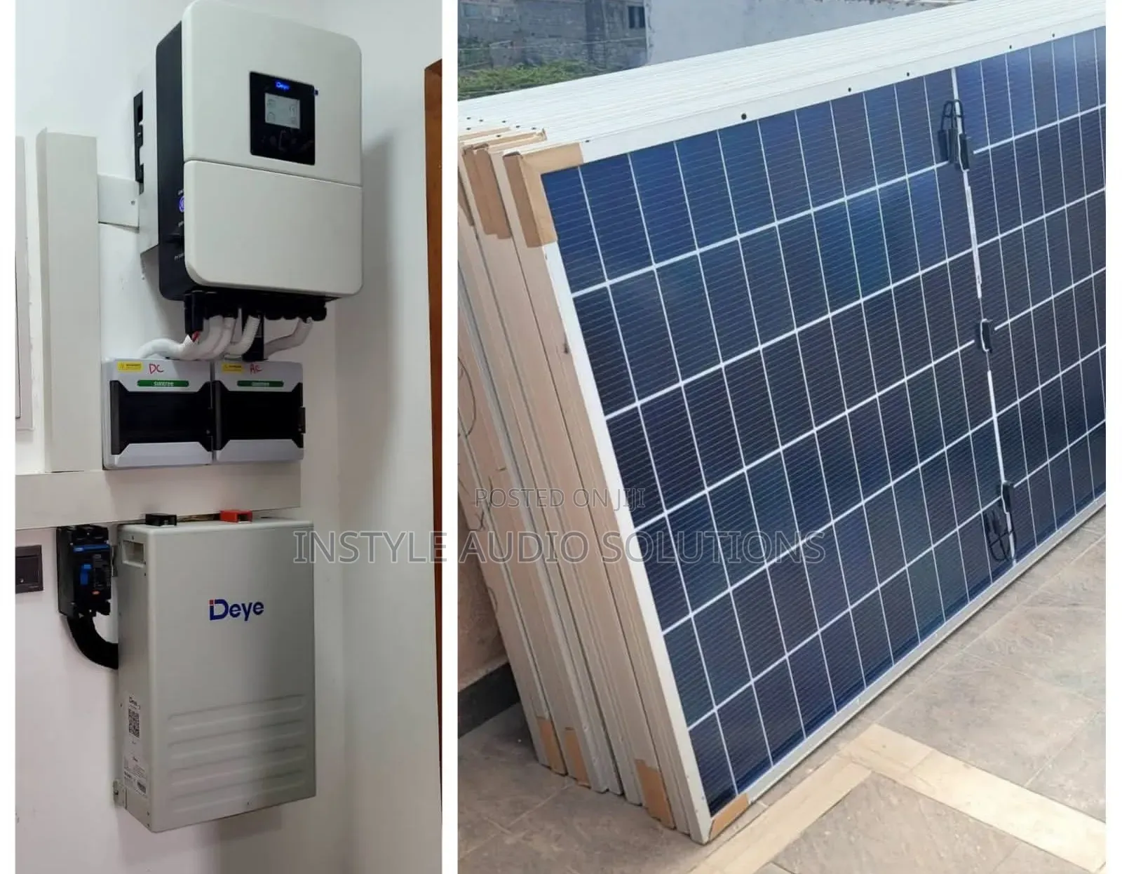 Deye 6kw - 5.12kwh Lithium Battery - (8)620w Bifacial Solar Package