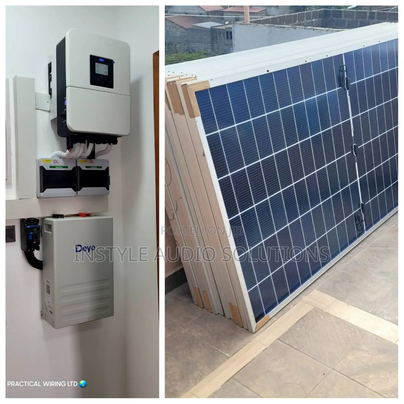 Deye 6kw - 5.12kwh Lithium Battery - (8)620w Bifacial Solar Package