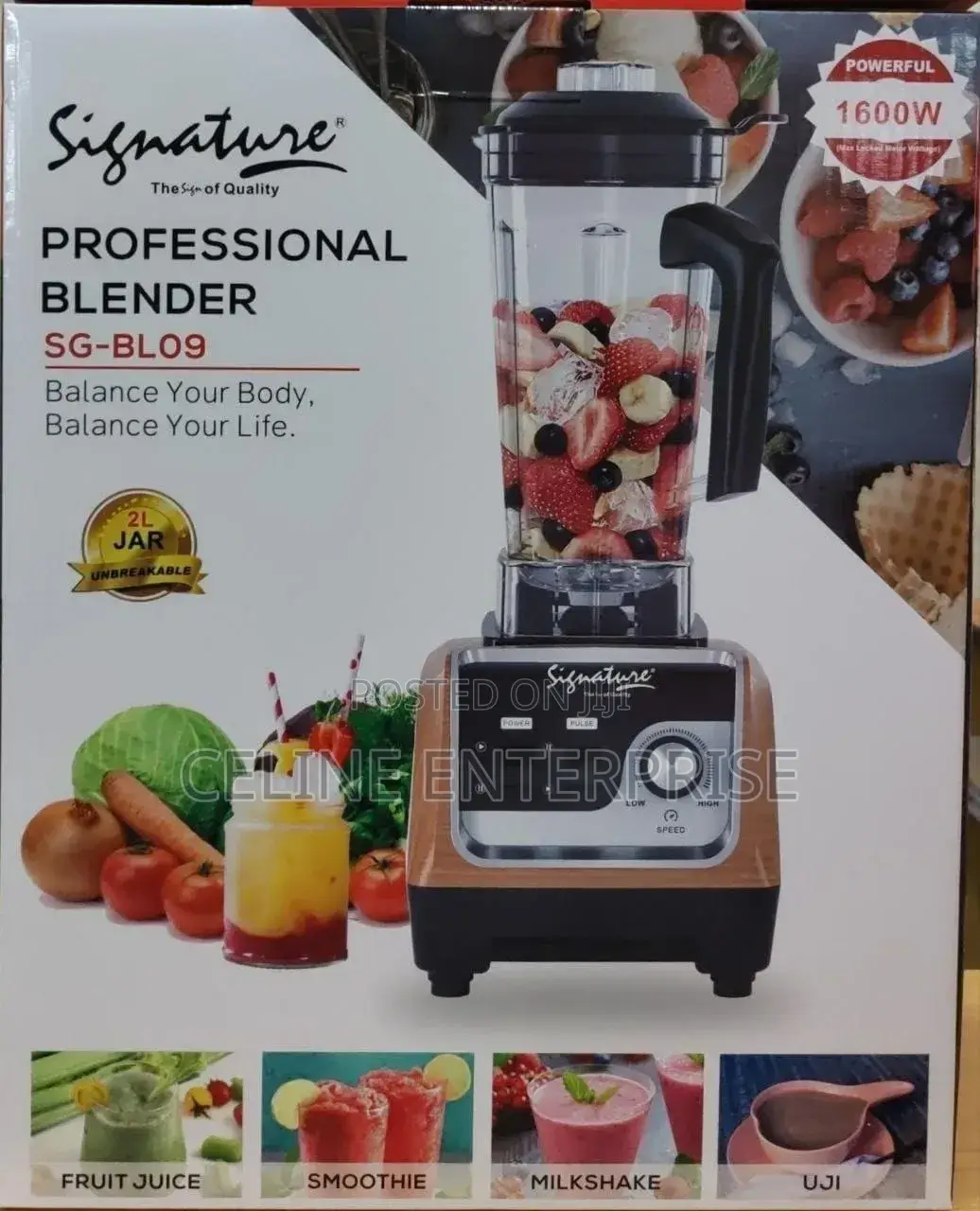 1600w (Sg-bl-09) Commercial Blender With 2.0 Ltr Jar