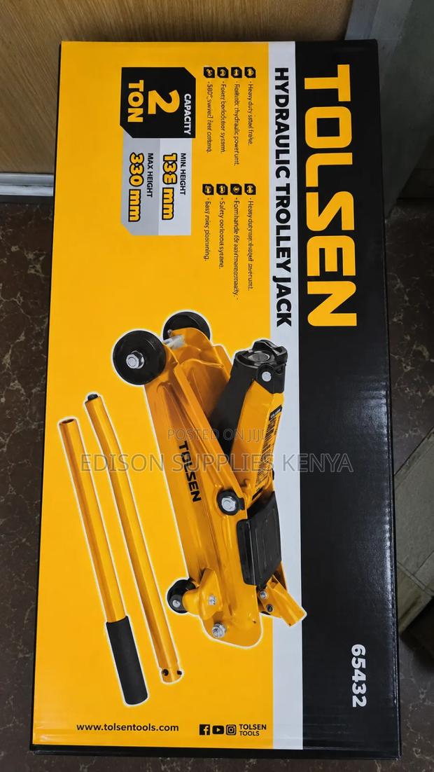 Floor Jack 2tons Tolsen Hydraulic Trolley Jacks 2 Tonnes Car Lifting - thumbnail 2