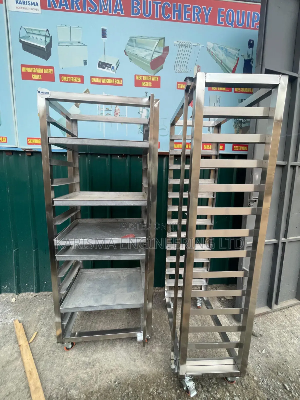 Stainless Steel Bakery Cooling Rack Trolley.