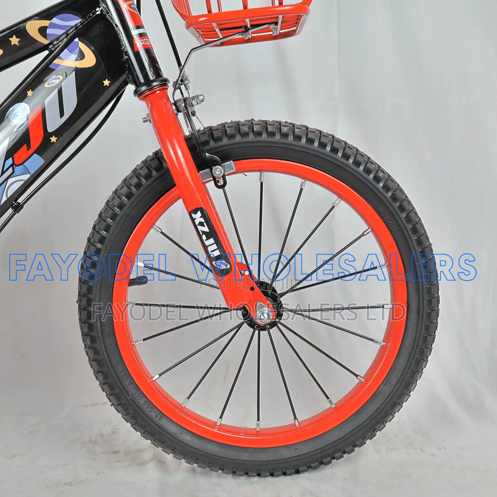 Black Red Xziu Kids Bike With Basket