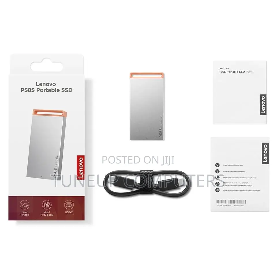 Lenovo Ps8s Portable External SSD 1tb -Usb-C, Usb3.2 Gen2 -