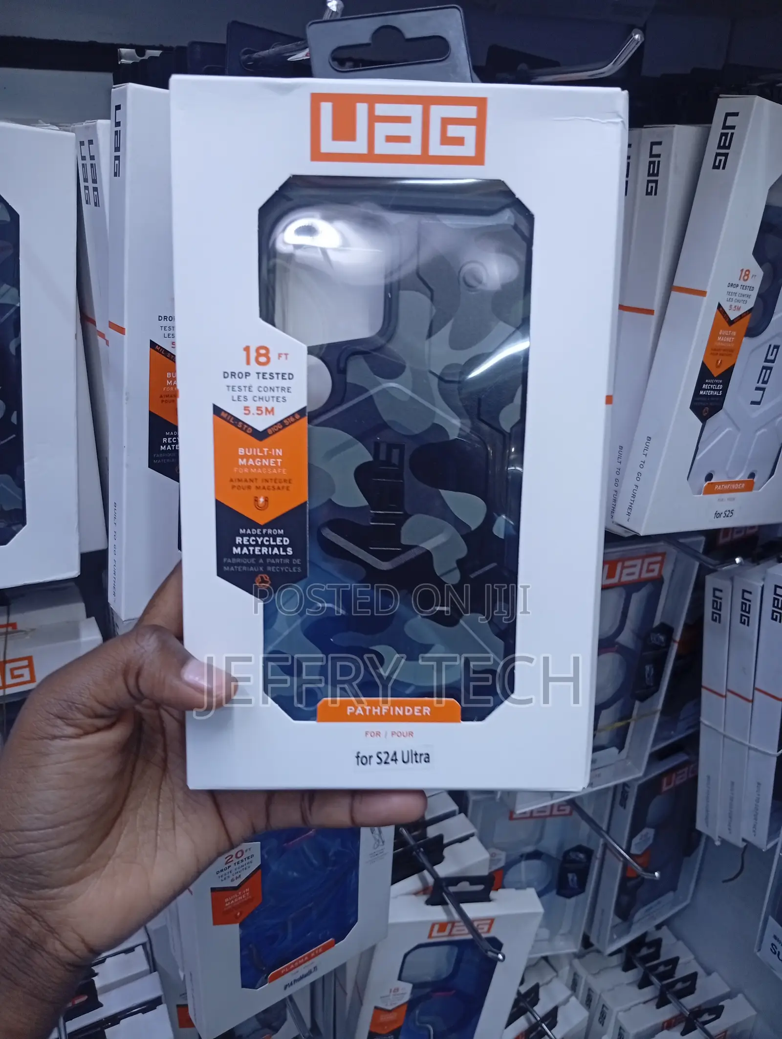 Samsung Galaxy S24 Ultra,Rugged Blue Camouflage Design Cover