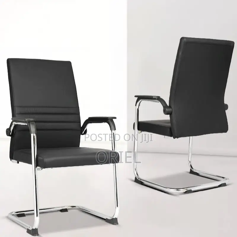 Office Chair : Visitor Waiting Leather Padded Chair.