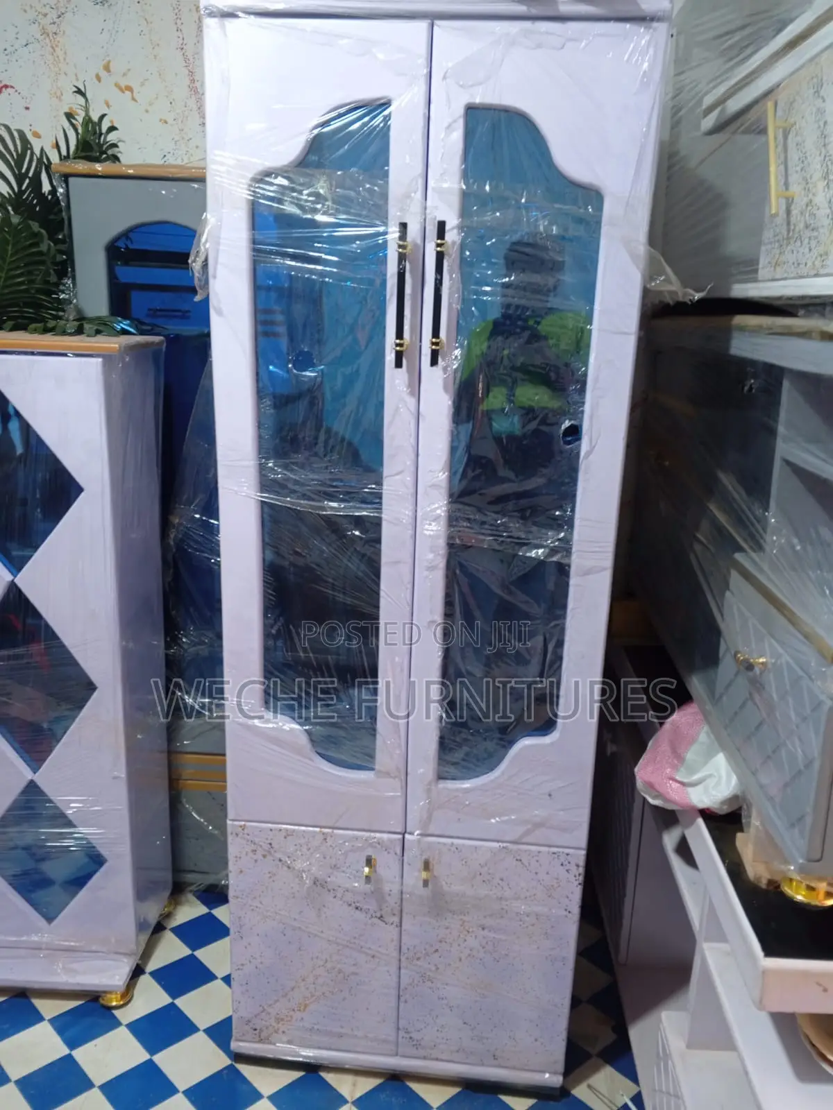 White Lockable Cabinet