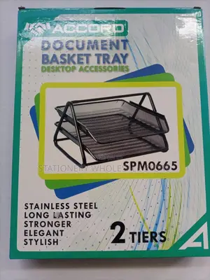 Accord Office Tray Mettalic 2 Tier