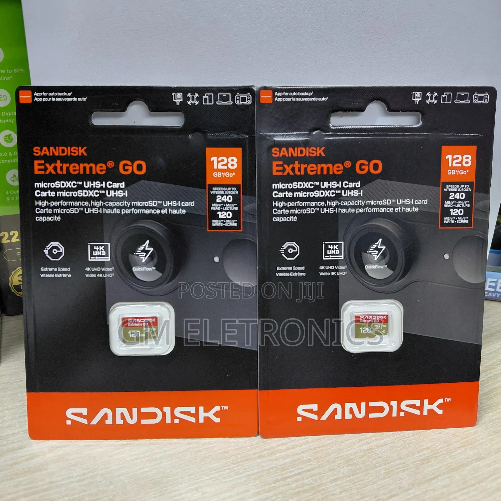 128gb Extreme Go Micro Sd- 240mb/S Read 120mb/S Write Speed.