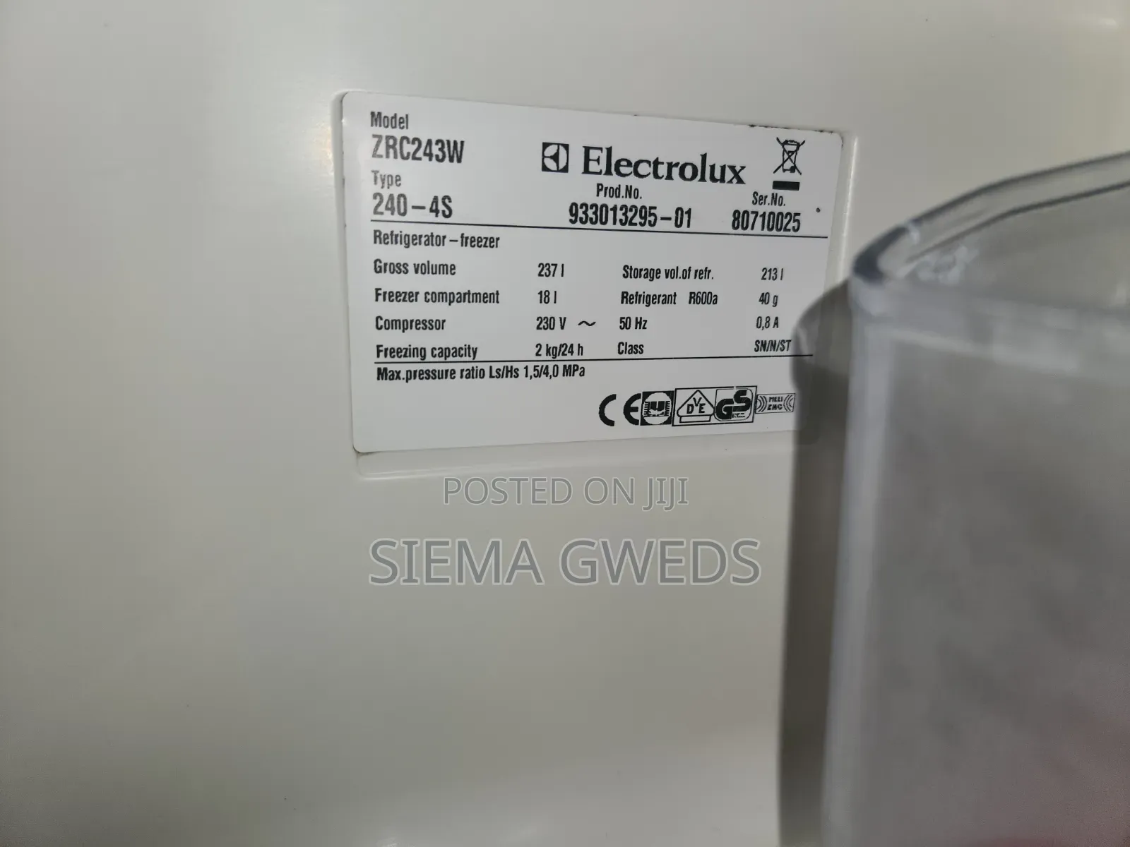 Electrolux Fridge Ex Uk.