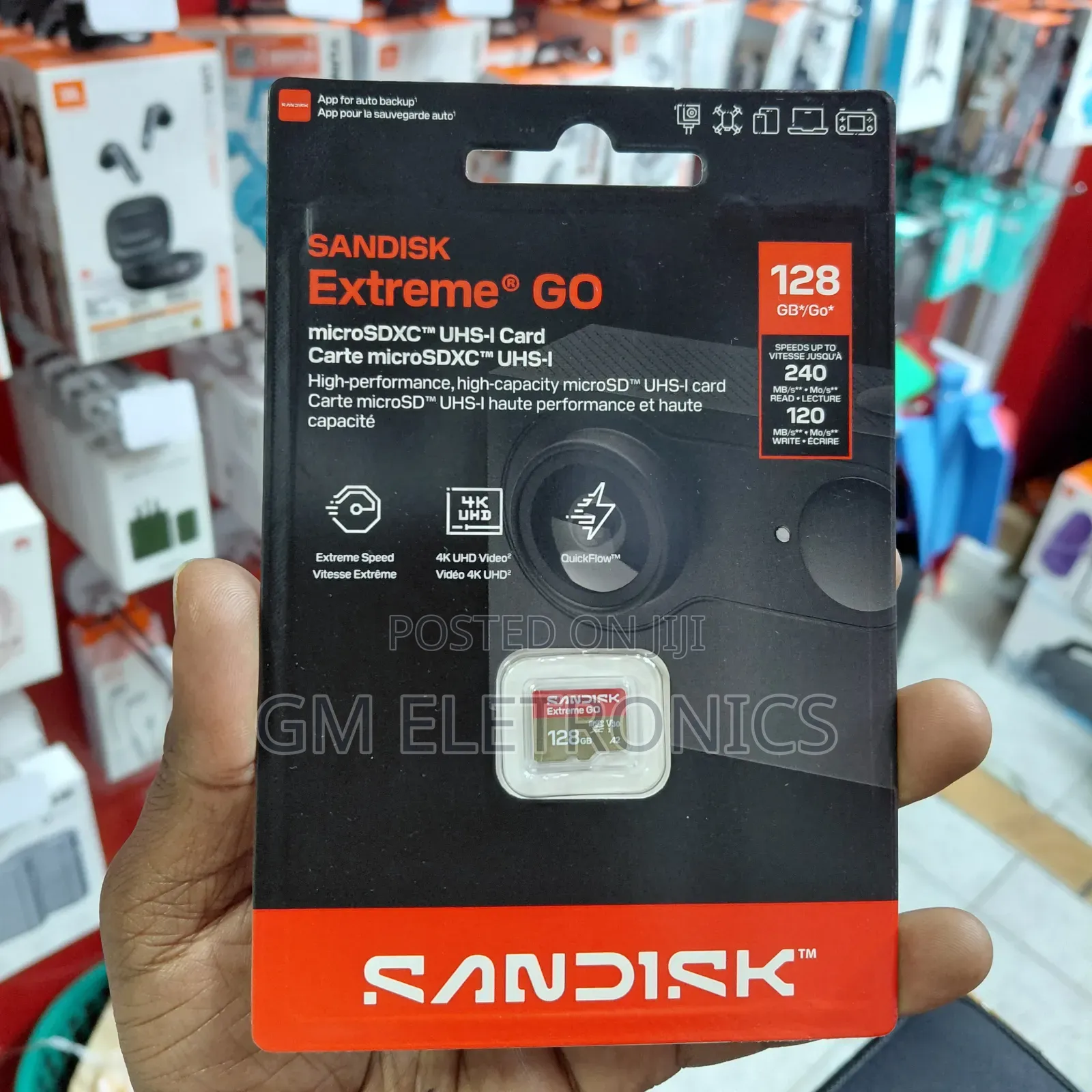 128gb Sandisk Extreme Go Microsdtm Uhs-I Card .
