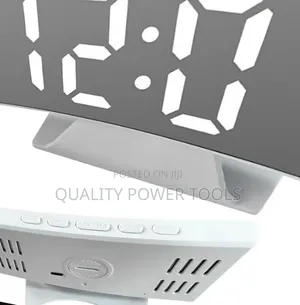 *Electronic Digital Led Mirror Alarm Clock With Thermometer and Memory