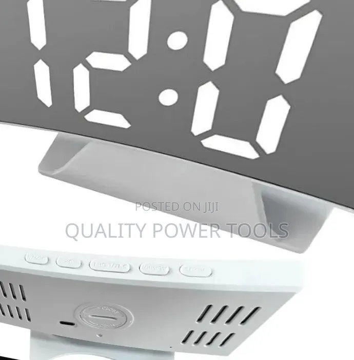 *Electronic Digital Led Mirror Alarm Clock With Thermometer and Memory