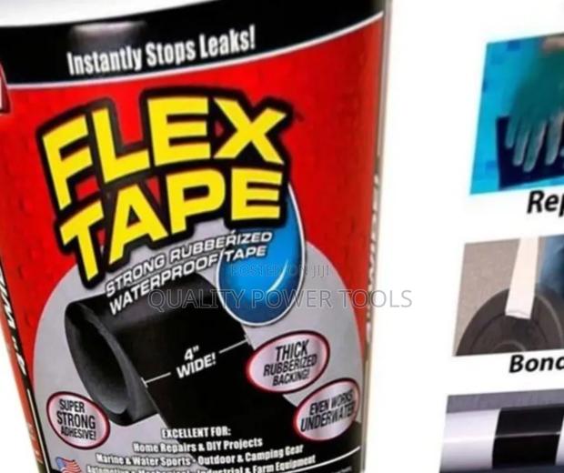 Flex Tape, a Black, Rubberized, Waterproof Adhesive Tape - thumbnail 2