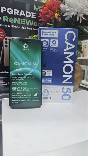 New Tecno Camon 50 256 GB Black