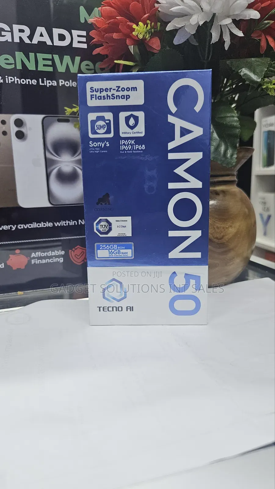 New Tecno Camon 50 256 GB Black