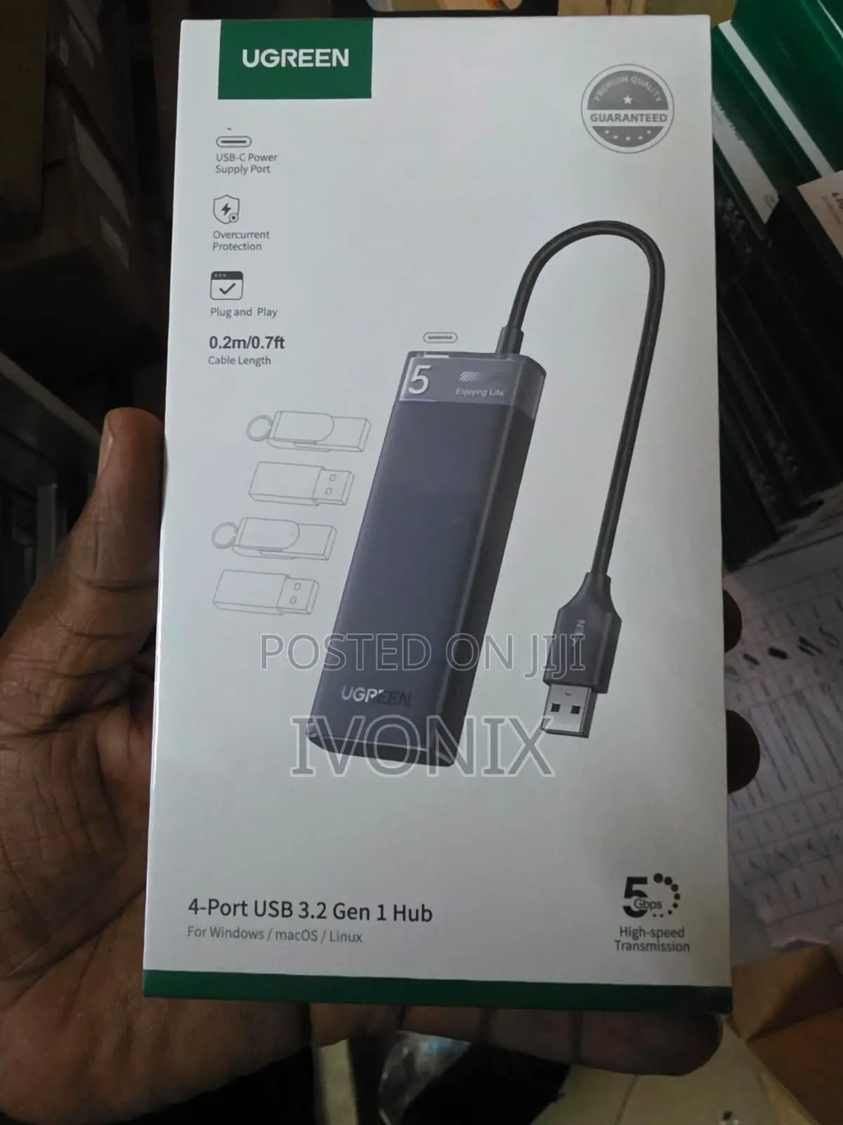 Ugreen 4-Port Usb 3.0 Hub With Usb C Power Supply- Cm653