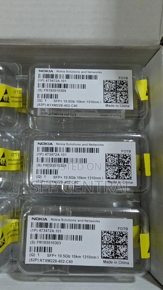 Nokia Fotb 473472a.101 Sfp+ 10.5gb 10km 1310nm I-Temp Transceiver