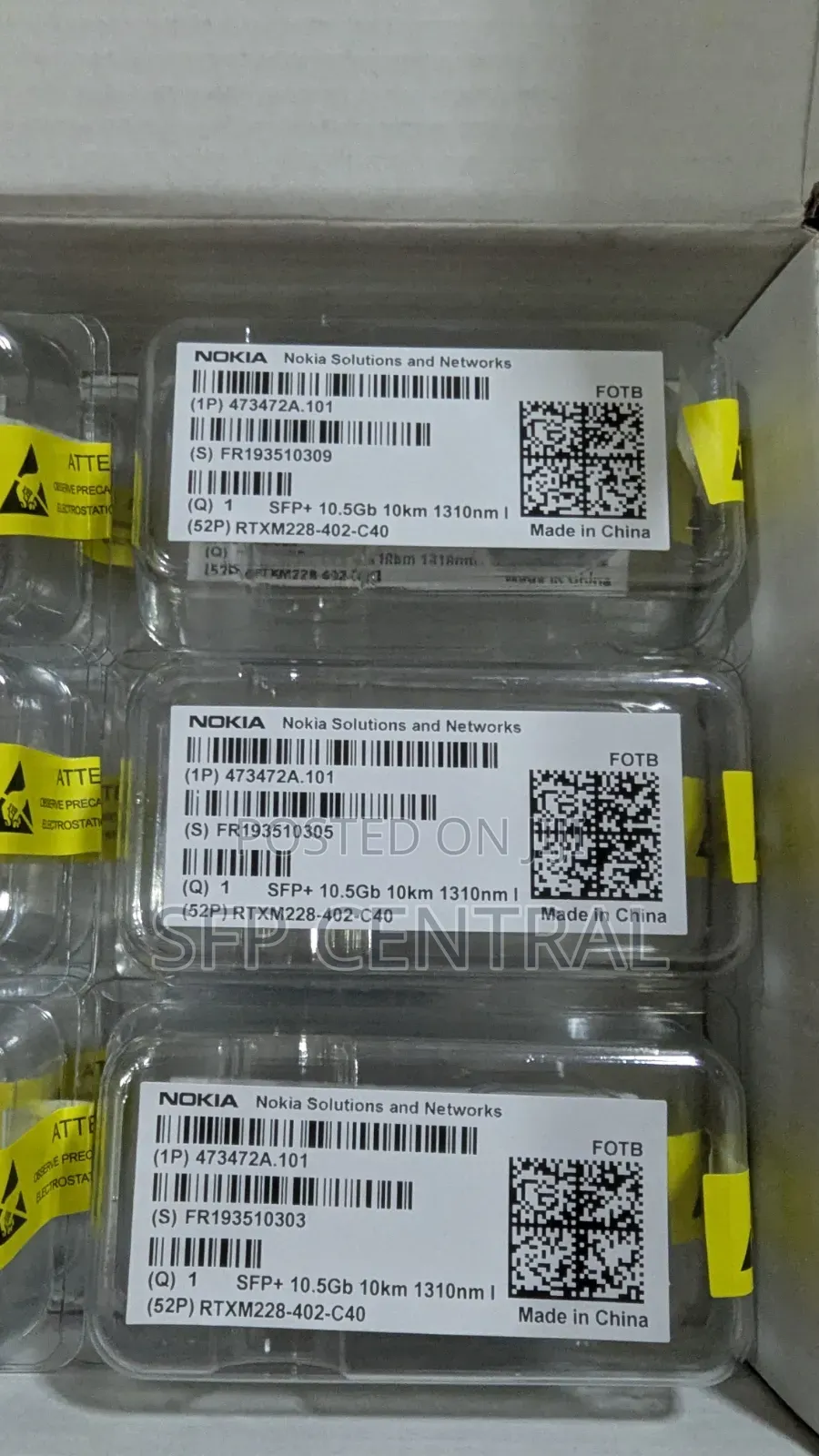 Nokia Fotb 473472a.101 Sfp+ 10.5gb 10km 1310nm I-Temp Transceiver