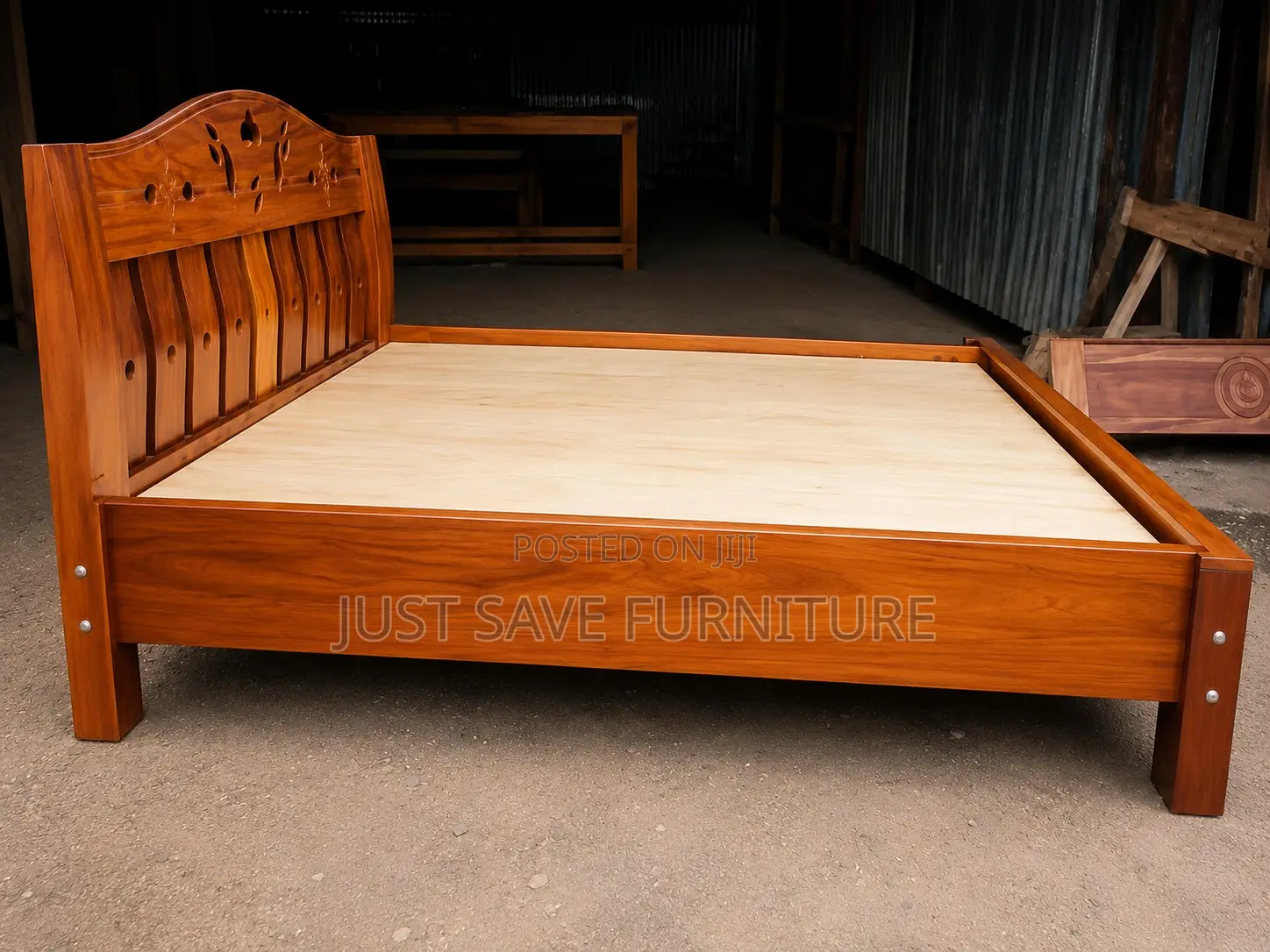 5x6 Classic Panel Wooden Bed Frame | Modern Bedroom Bed