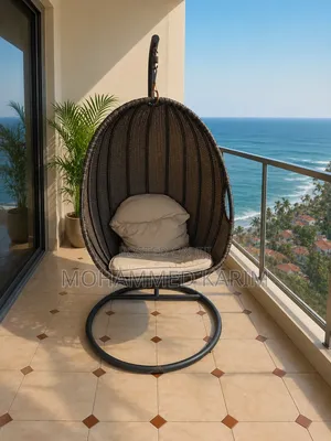 Metal Frame Swing With Cushion Plus 2 Reclined Seats