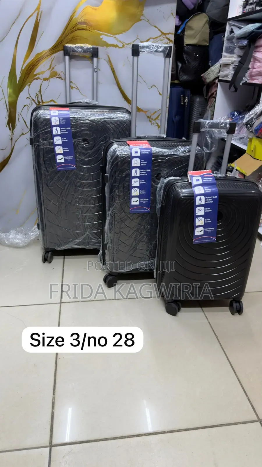 Unbreakable Rubber Suitcase Size 28 3in1 ( 66cm, 60cm , 50cm)