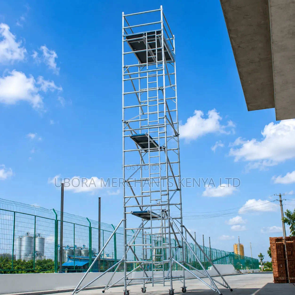 14.3mtrs High Scaffolding Ladder Tower - Aluminium