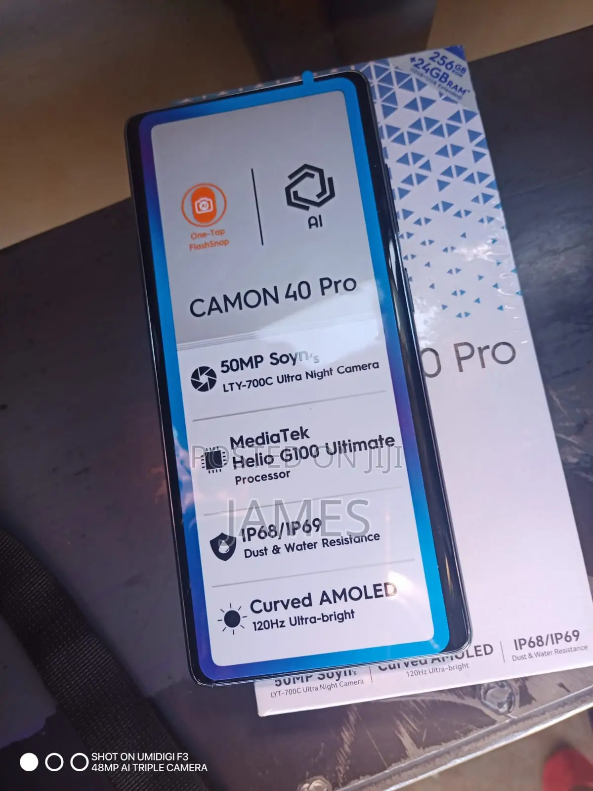 New Tecno Camon 40 Pro 5G 256 GB Blue