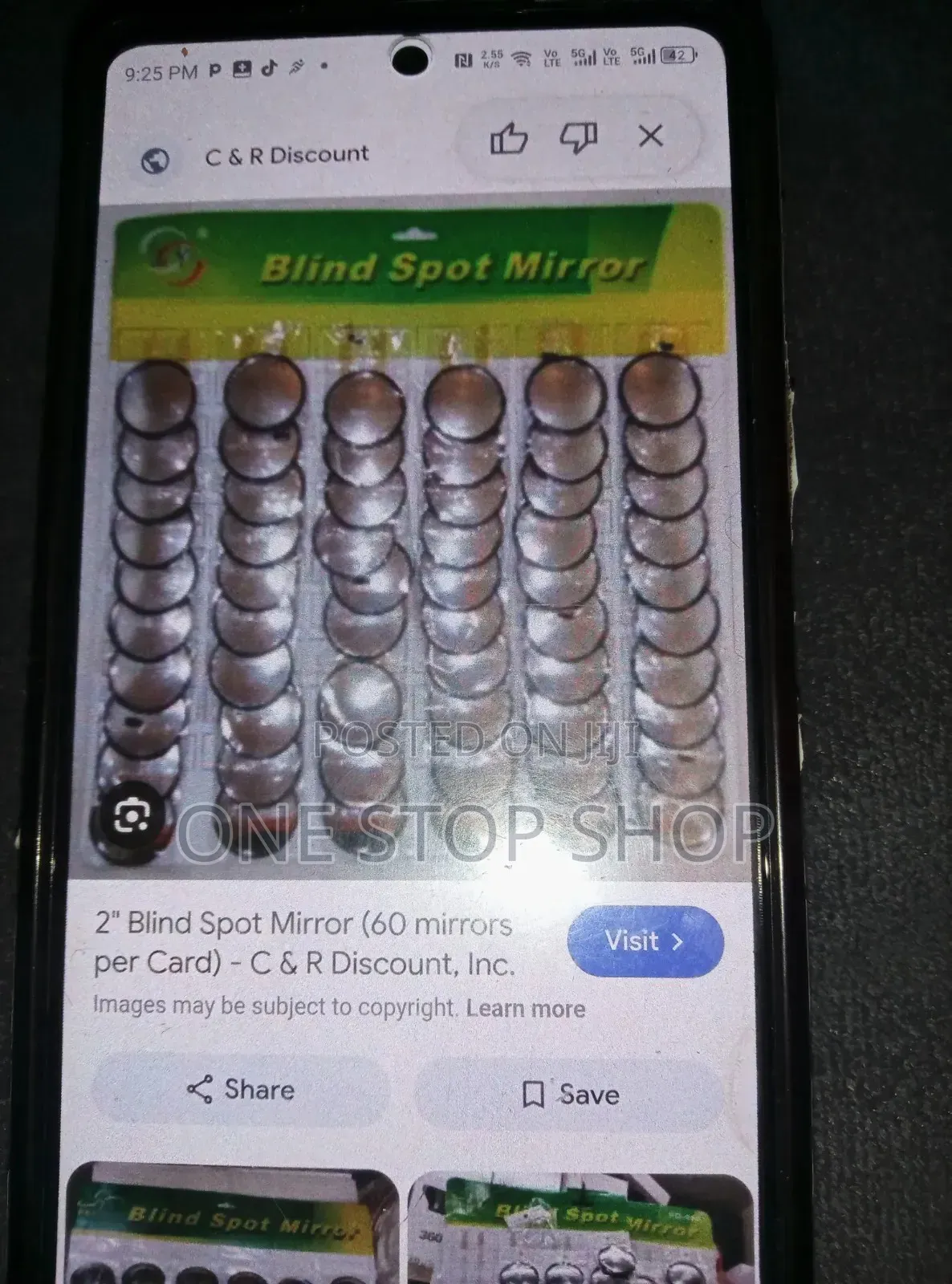 60pcs Blind Spot Convex Mirrors for Vehicle Side Mirror Enhancement