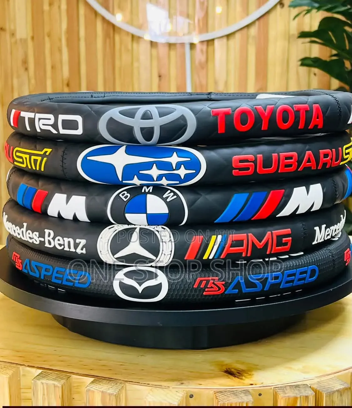 Different Automotive Multi_branded Logos Steering Wheel Cover