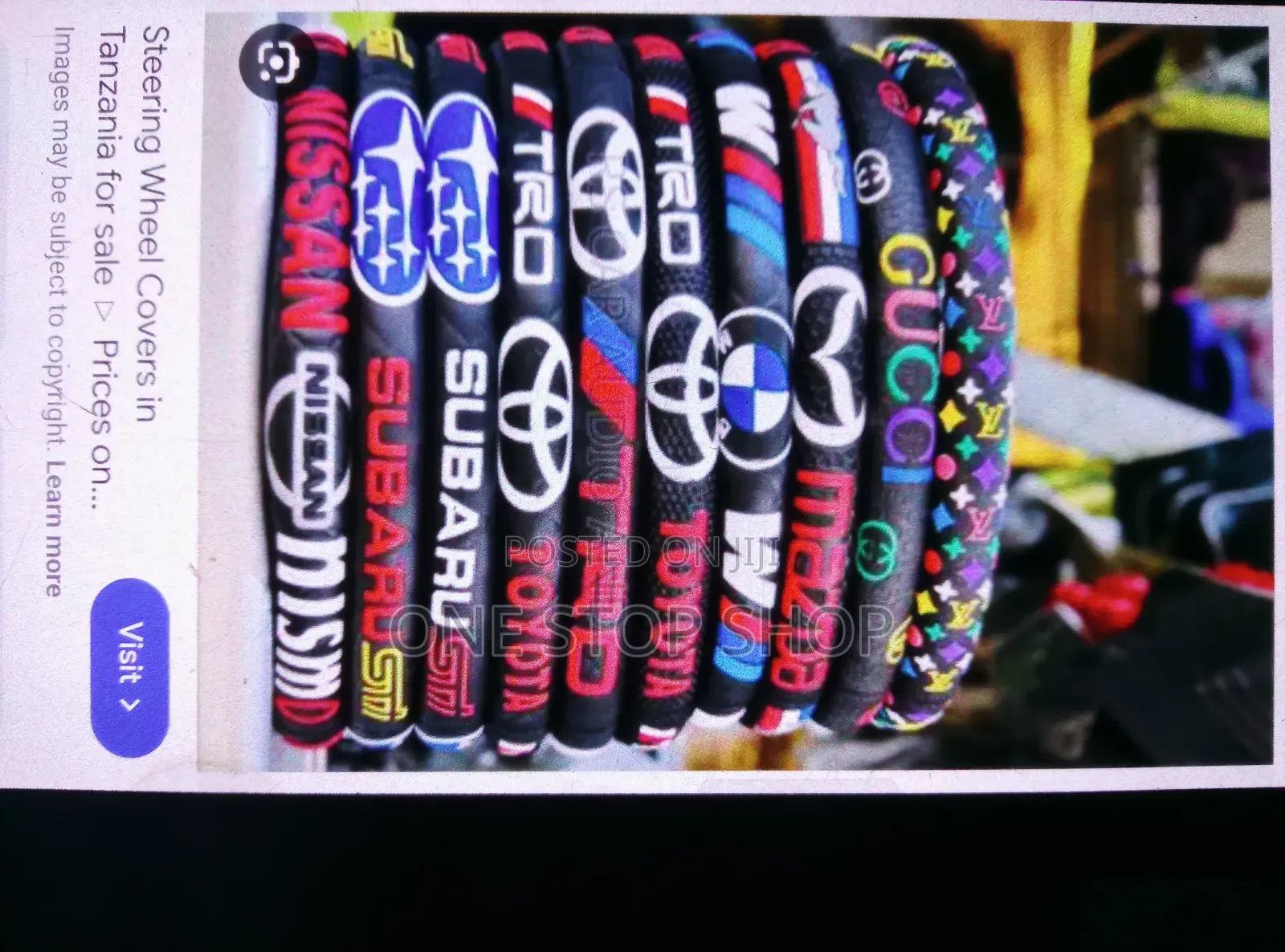 Different Automotive Multi_branded Logos Steering Wheel Cover