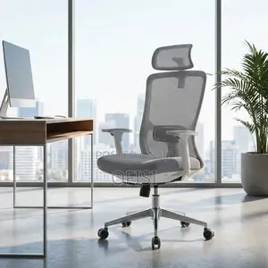 Office Chair; White Reclining Orthopedic Office Seat