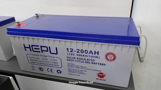 Hepu 12-200ah Valve-Regulated Deep Cycle Gel Battery