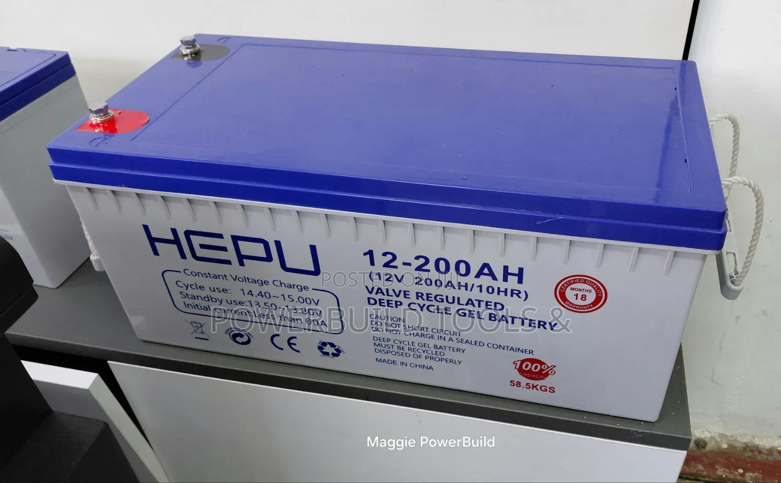 Hepu 12-200ah Valve-Regulated Deep Cycle Gel Battery