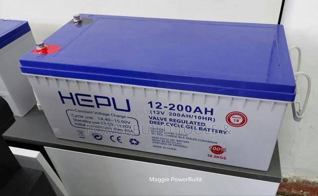 Hepu 12-200ah Valve-Regulated Deep Cycle Gel Battery - thumbnail 3