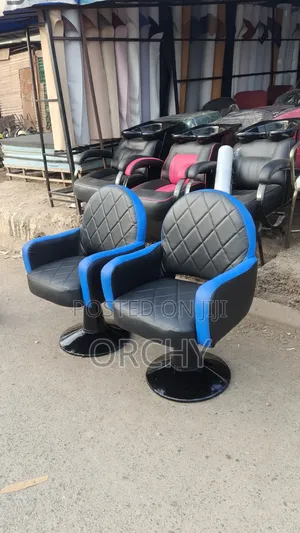 Blue and Black Salon Seats/ Styling Seats / Viti Vya Kusonga