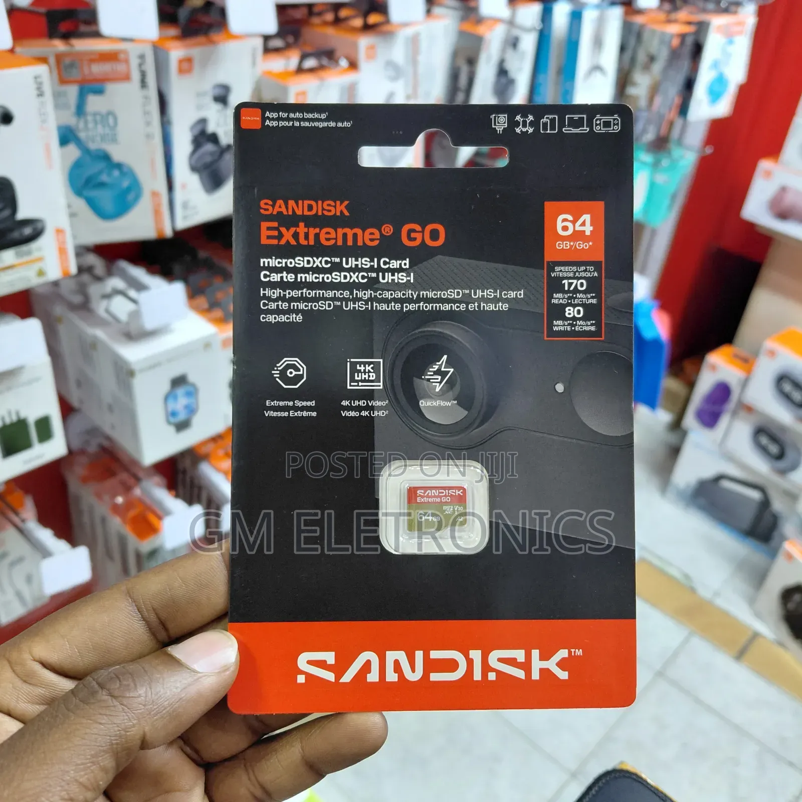 64gb Sandisk Extreme Go Microsd Uhs-I Card.