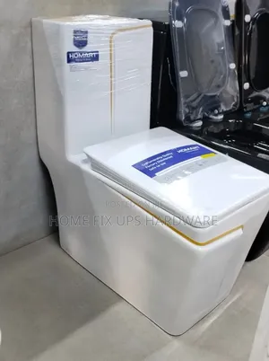 Homart Toilet White and Gold