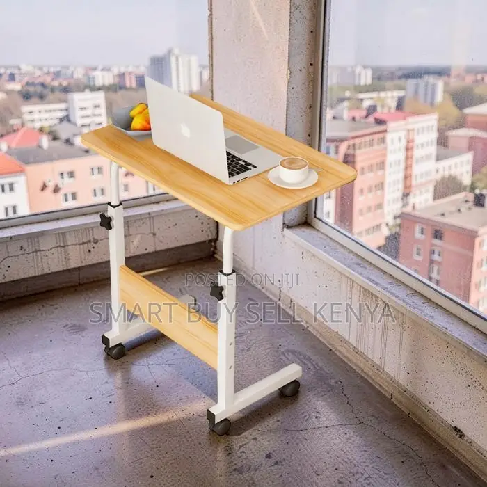 Sleek Design Height Adjustable Multipurpose Laptop Table With Wheels