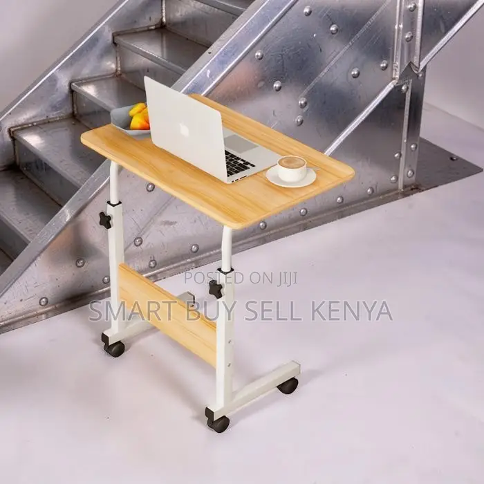 Easy-to-Use Height Adjustable Multipurpose Laptop Table With Wheels