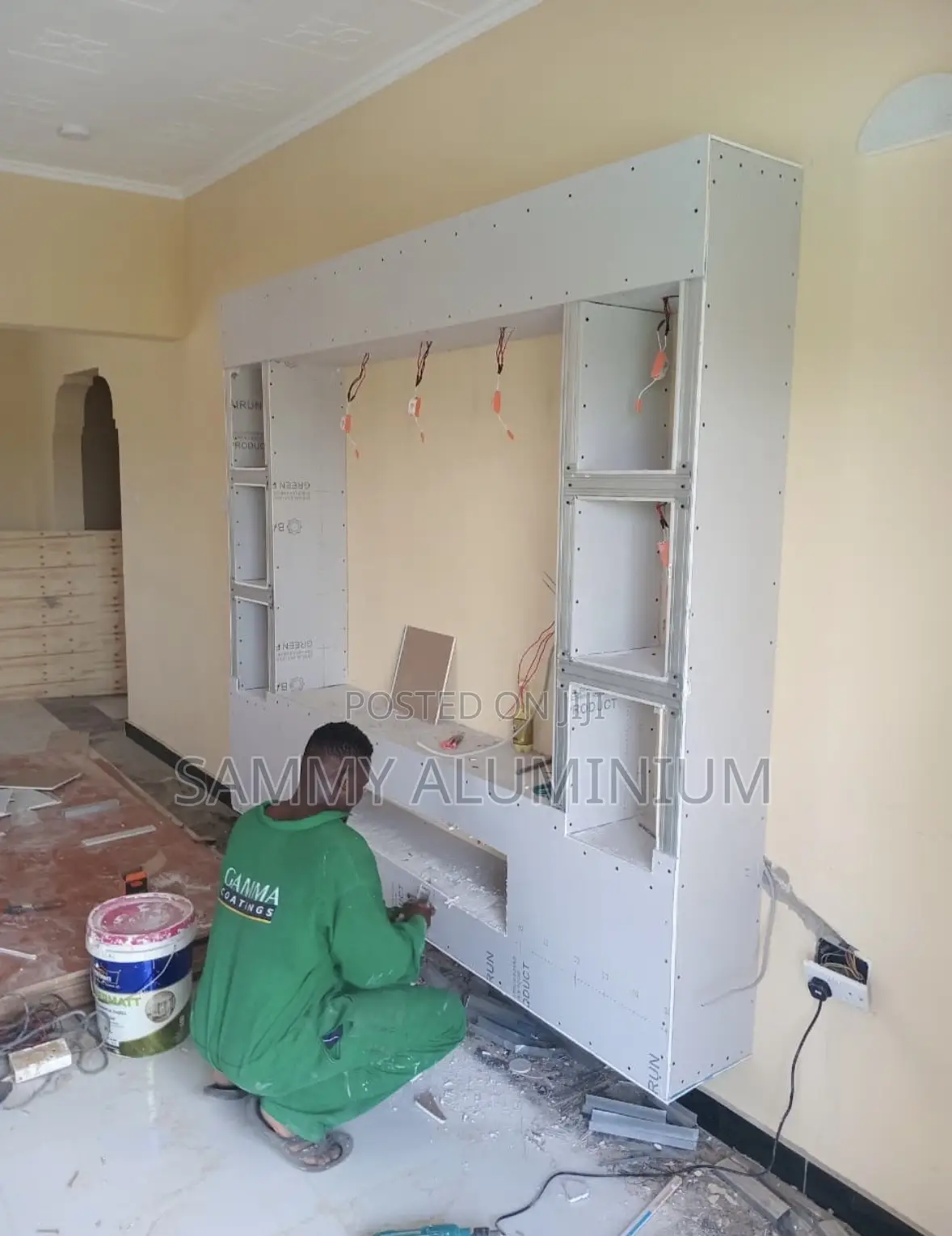 Gypsum Works (Media Wall)