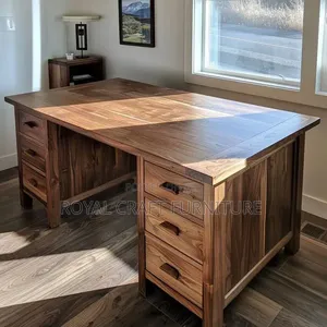 Premium Mahogany Executive Office Desk - Luxury Workstation