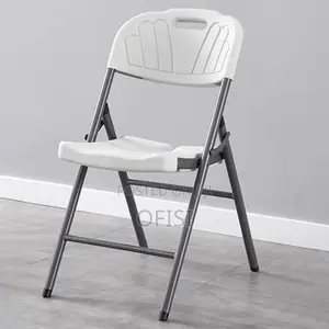 Office Chair; White Foldable Picnic Plastic Chair