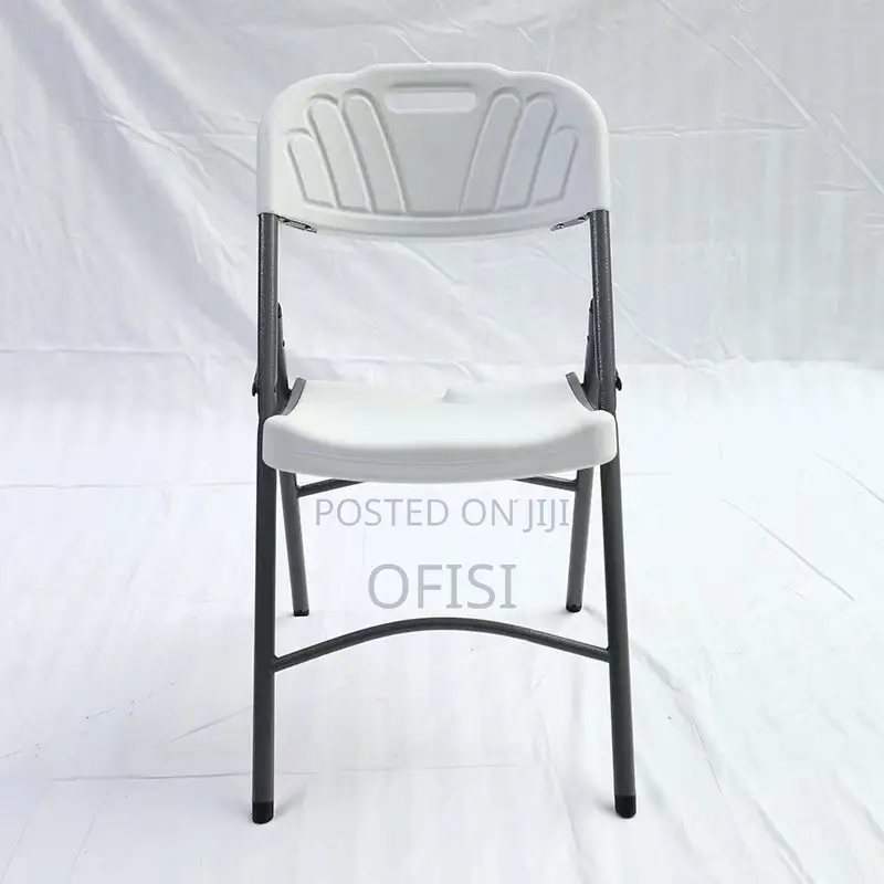 Office Chair; White Foldable Picnic Plastic Chair