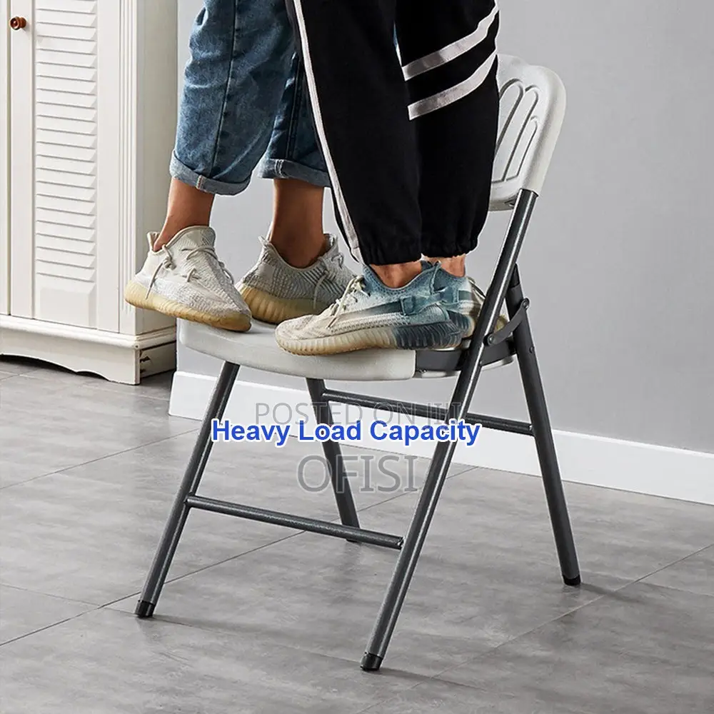 Office Chair; White Foldable Picnic Plastic Chair