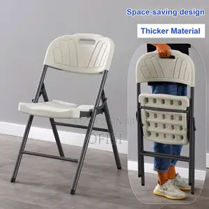 Office Chair; White Foldable Picnic Plastic Chair
